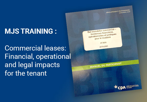 Commercial leases: financial, operational and legal impacts for the tenant